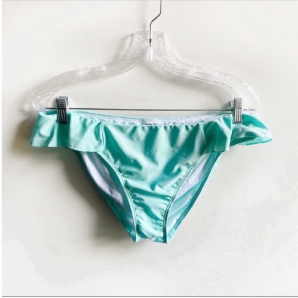 Rumi Como Swim bikini teal ruffled plus size sustainable NWT - Picture 8 of 10